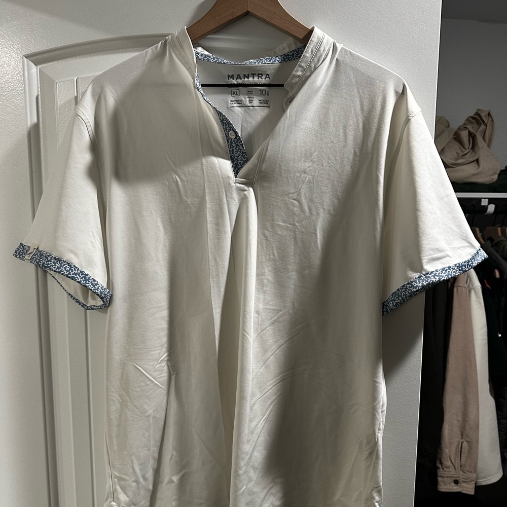 Cream Men's Polo Shirt